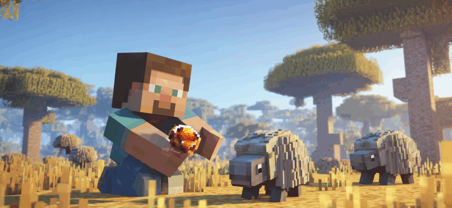 A definitive guide showing what armadillos eat in Minecraft, featuring a player feeding a spider eye to a happy armadillo in a savanna.